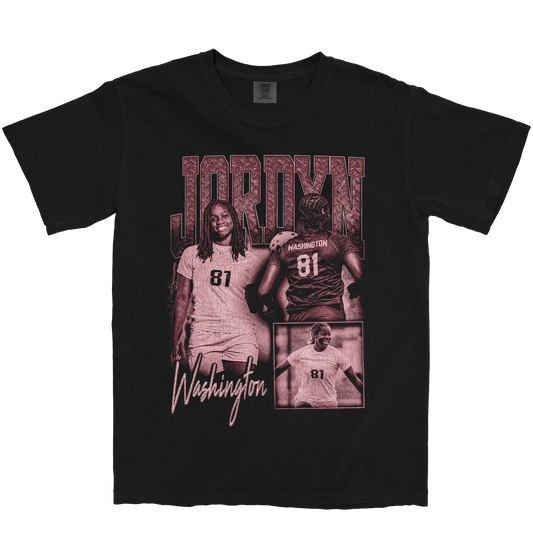 JORDYN WASHINGTON GRAPHIC BLACK TEE