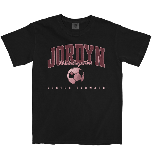 JORDYN WASHINGTON RETRO BLACK TEE