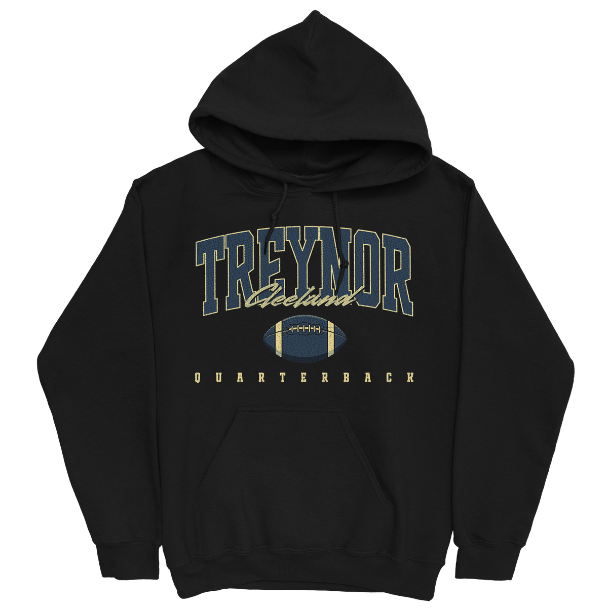 TREYNOR CLEELAND RETRO BLACK HOODIE