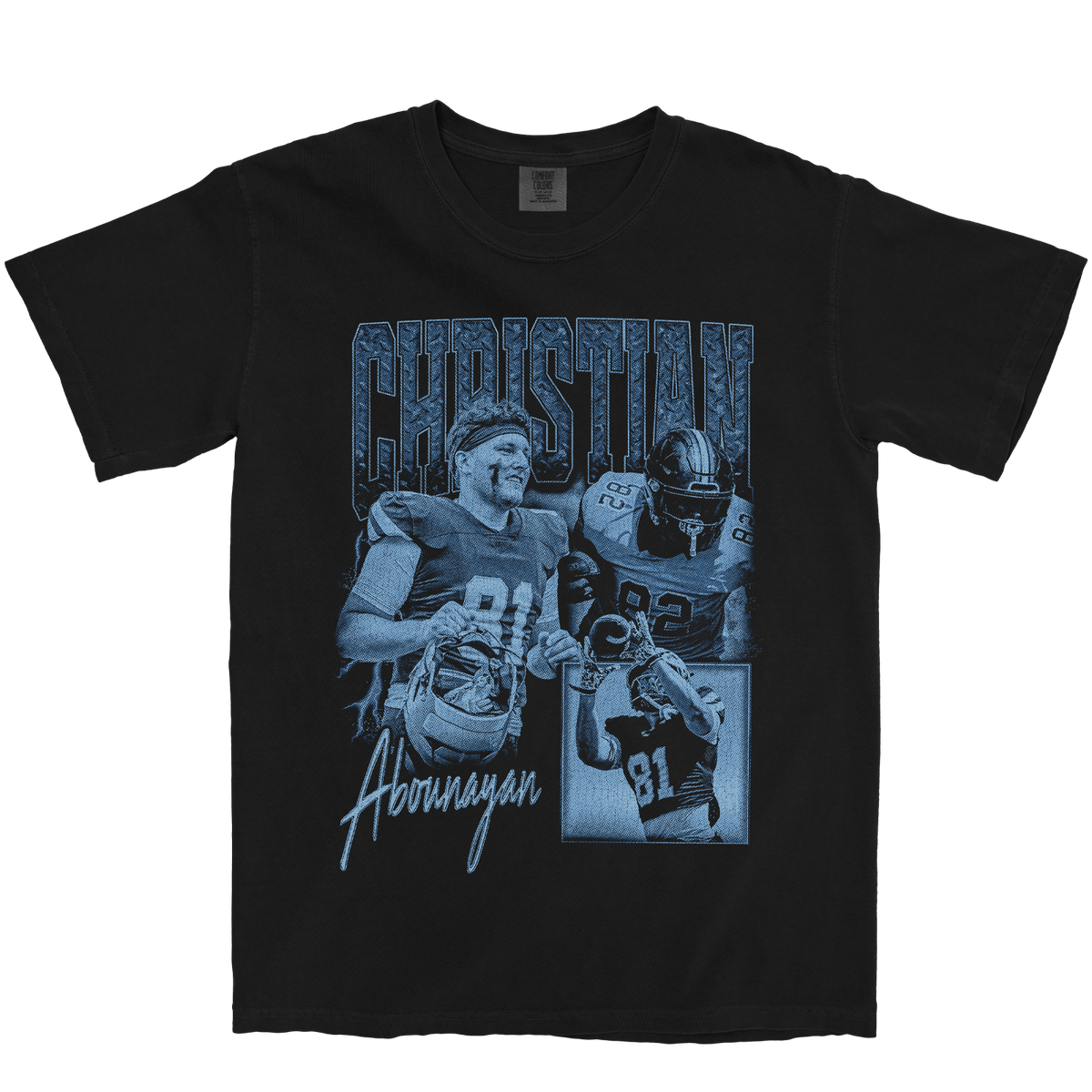 CHRISTIAN ABOUNAYAN GRAPHIC BLACK TEE