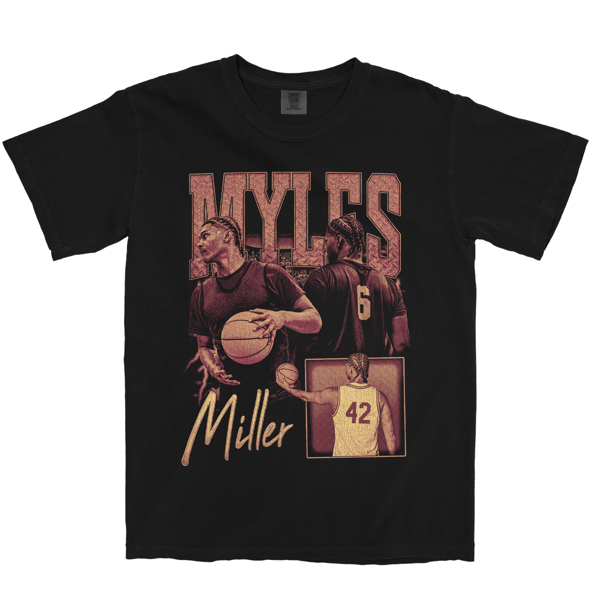 MYLES MILLER GRAPHIC BLACK TEE