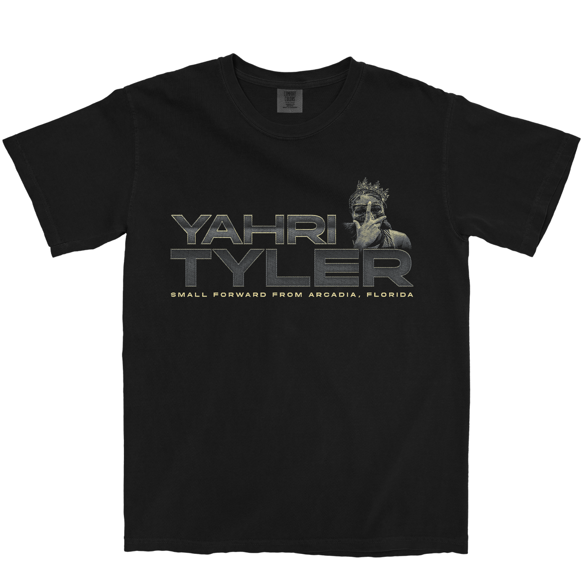 YAHRI TYLER RETRO BLACK TEE