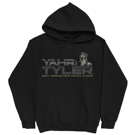 YAHRI TYLER RETRO BLACK HOODIE
