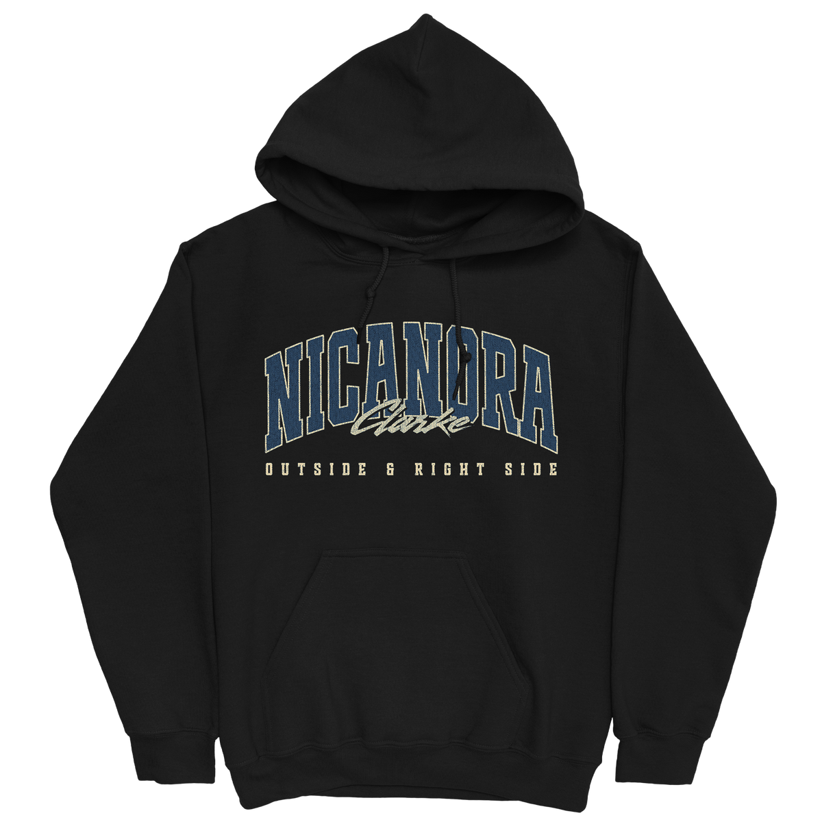 NICANORA CLARKE RETRO BLACK HOODIE
