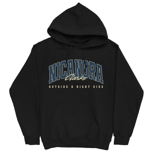 NICANORA CLARKE RETRO BLACK HOODIE