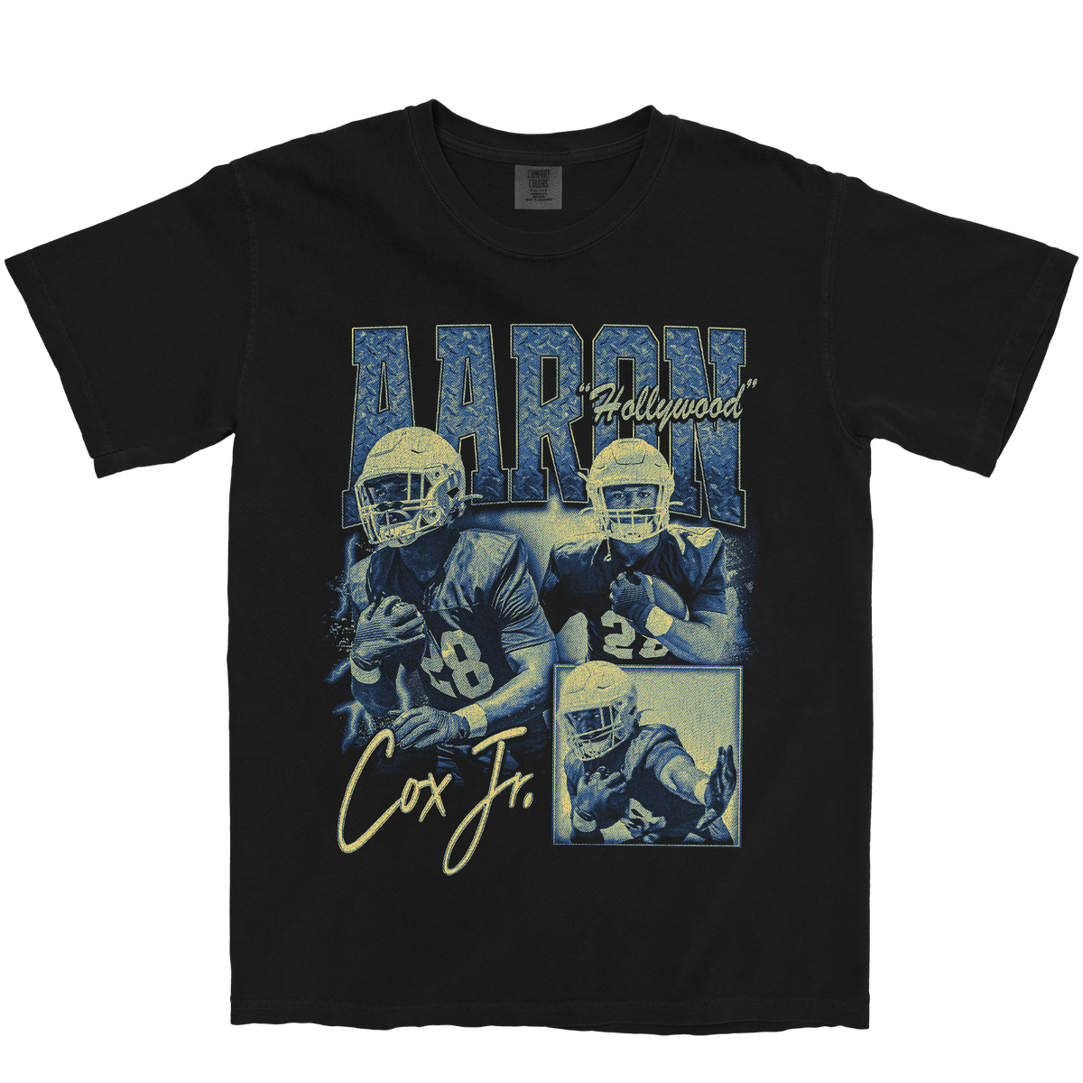 AARON COX JR. GRAPHIC BLACK TEE