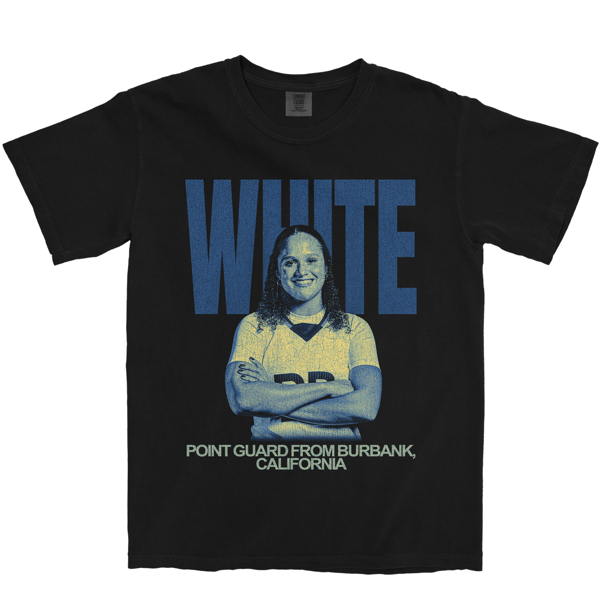 DELANEY WHITE VINTAGE BLACK TEE