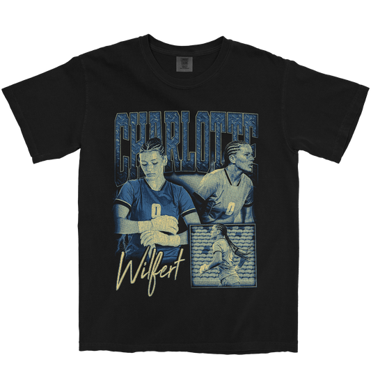CHARLOTTE WILFERT GRAPHIC BLACK TEE