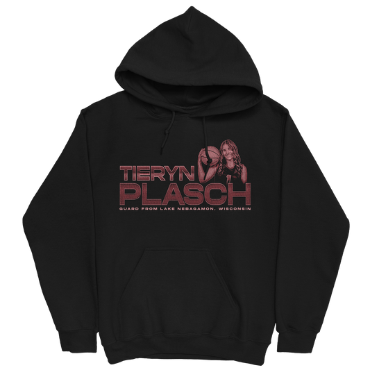 TIERYN PLASCH RETRO BLACK HOODIE