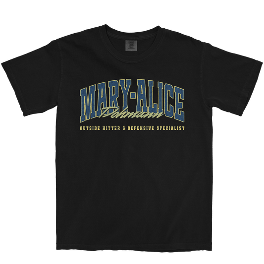 MARY-ALICE DOHMANN RETRO BLACK TEE