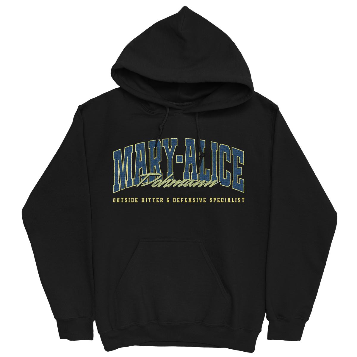 MARY-ALICE DOHMANN RETRO BLACK HOODIE