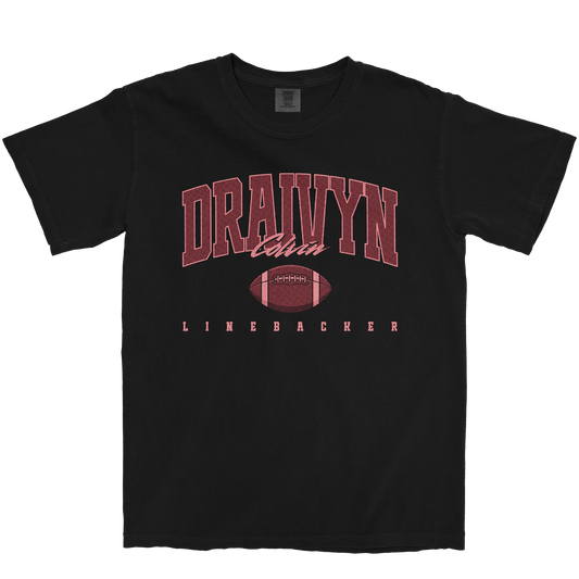DRAIVYN COLVIN RETRO BLACK TEE
