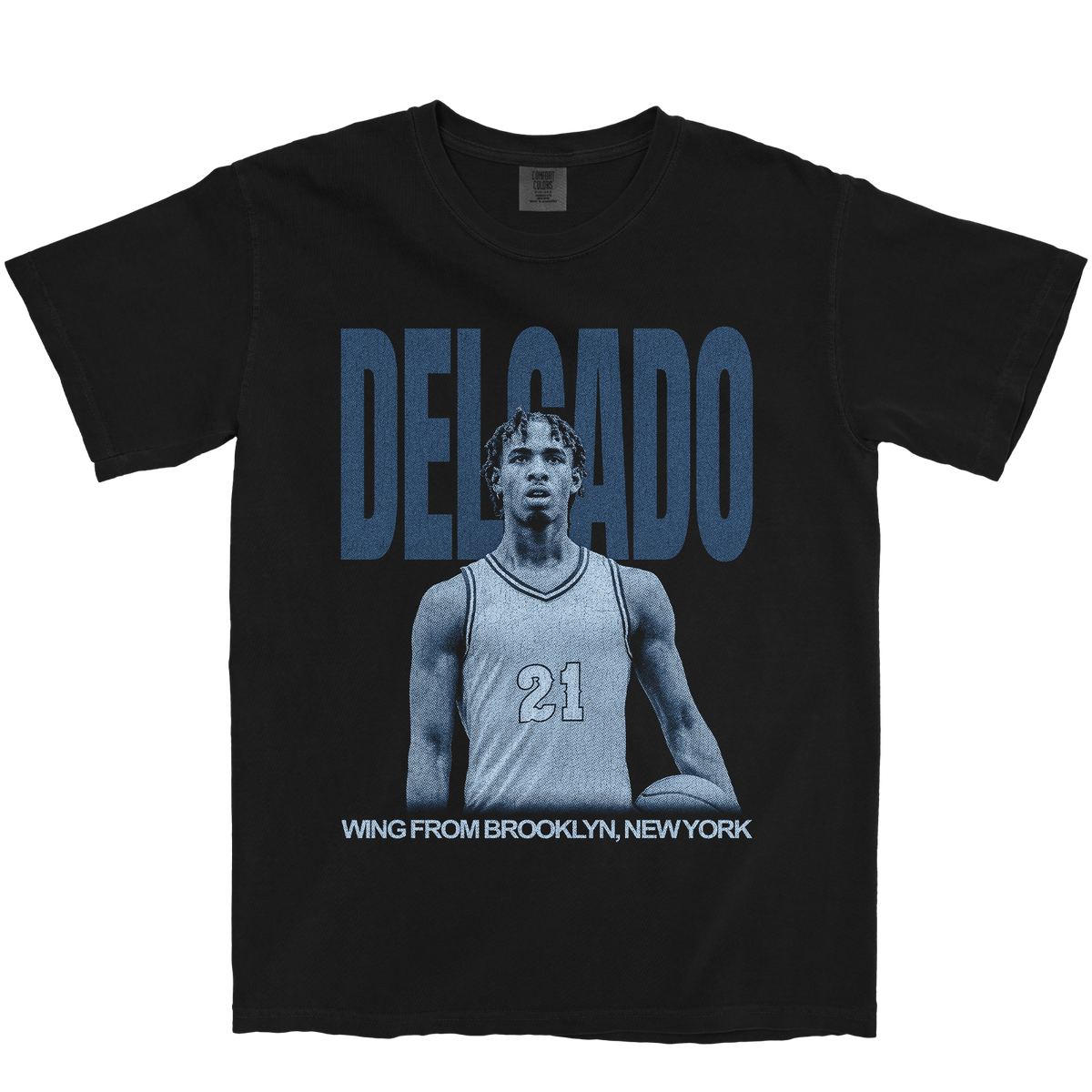JUSTIN DELGADO VINTAGE BLACK TEE