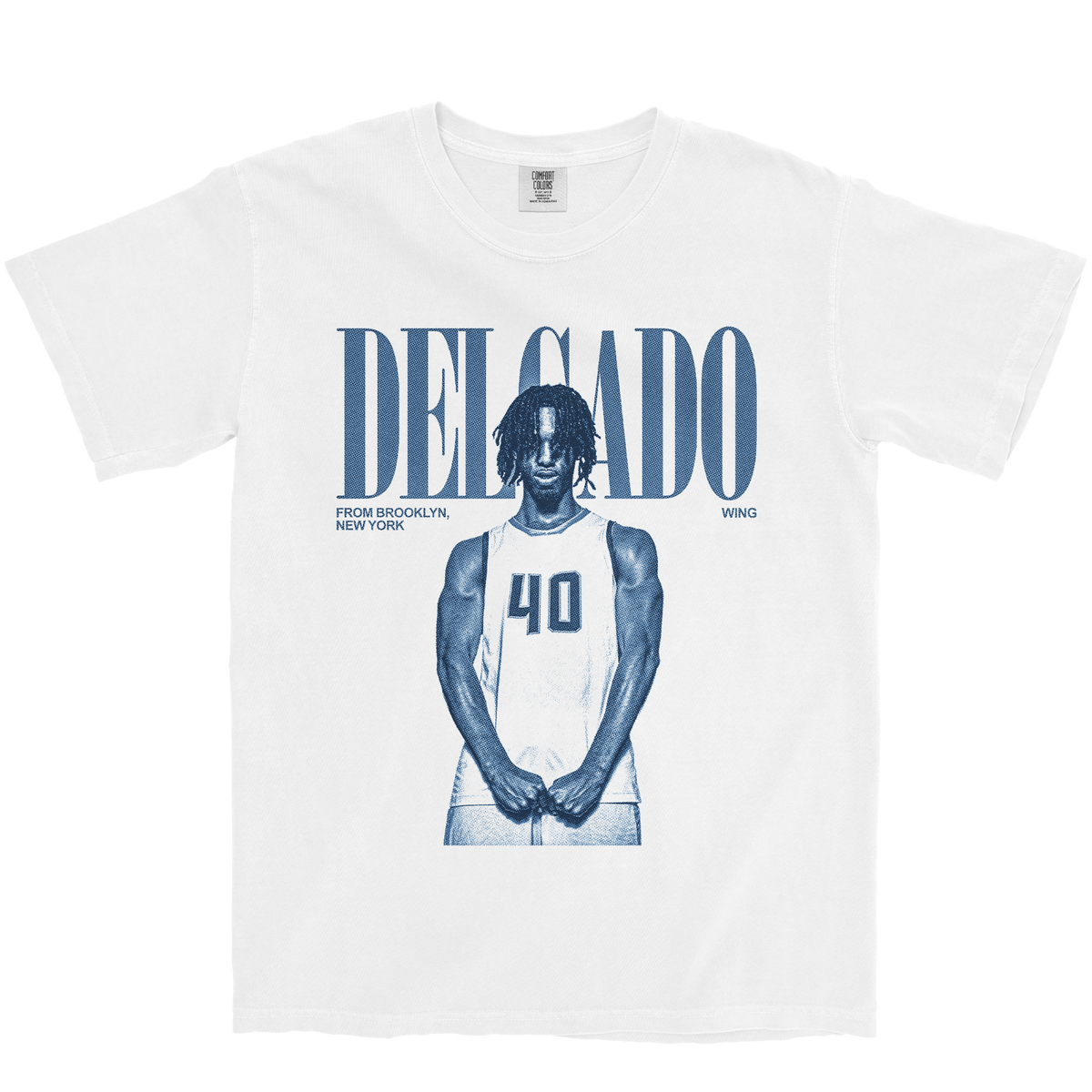 JUSTIN DELGADO VINTAGE WHITE TEE