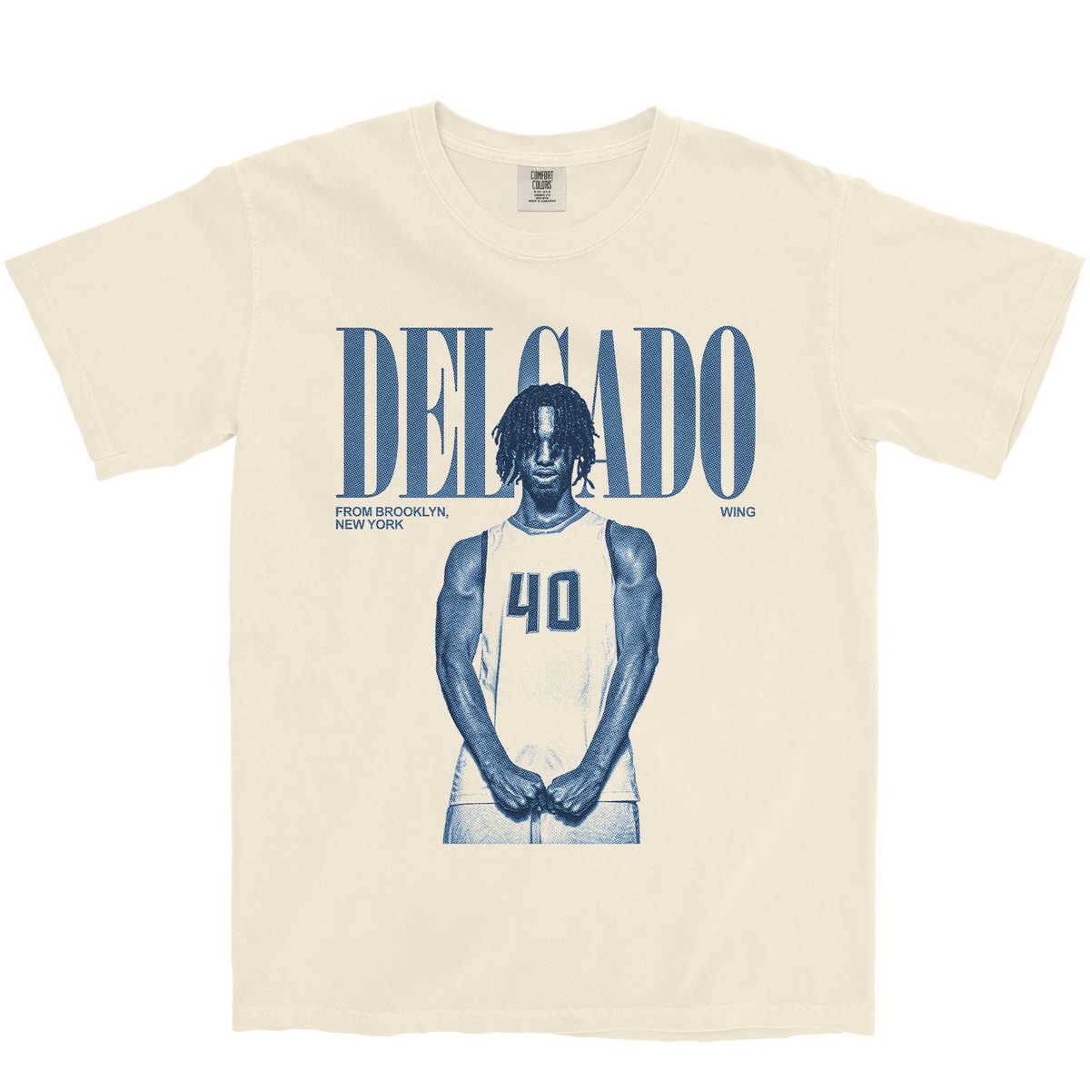 JUSTIN DELGADO VINTAGE IVORY TEE