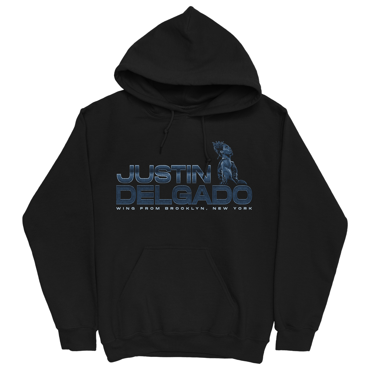 JUSTIN DELGADO RETRO BLACK HOODIE