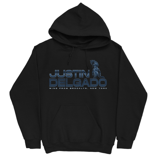 JUSTIN DELGADO RETRO BLACK HOODIE