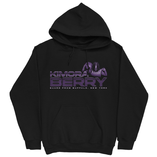 KIMORA BERRY RETRO BLACK HOODIE