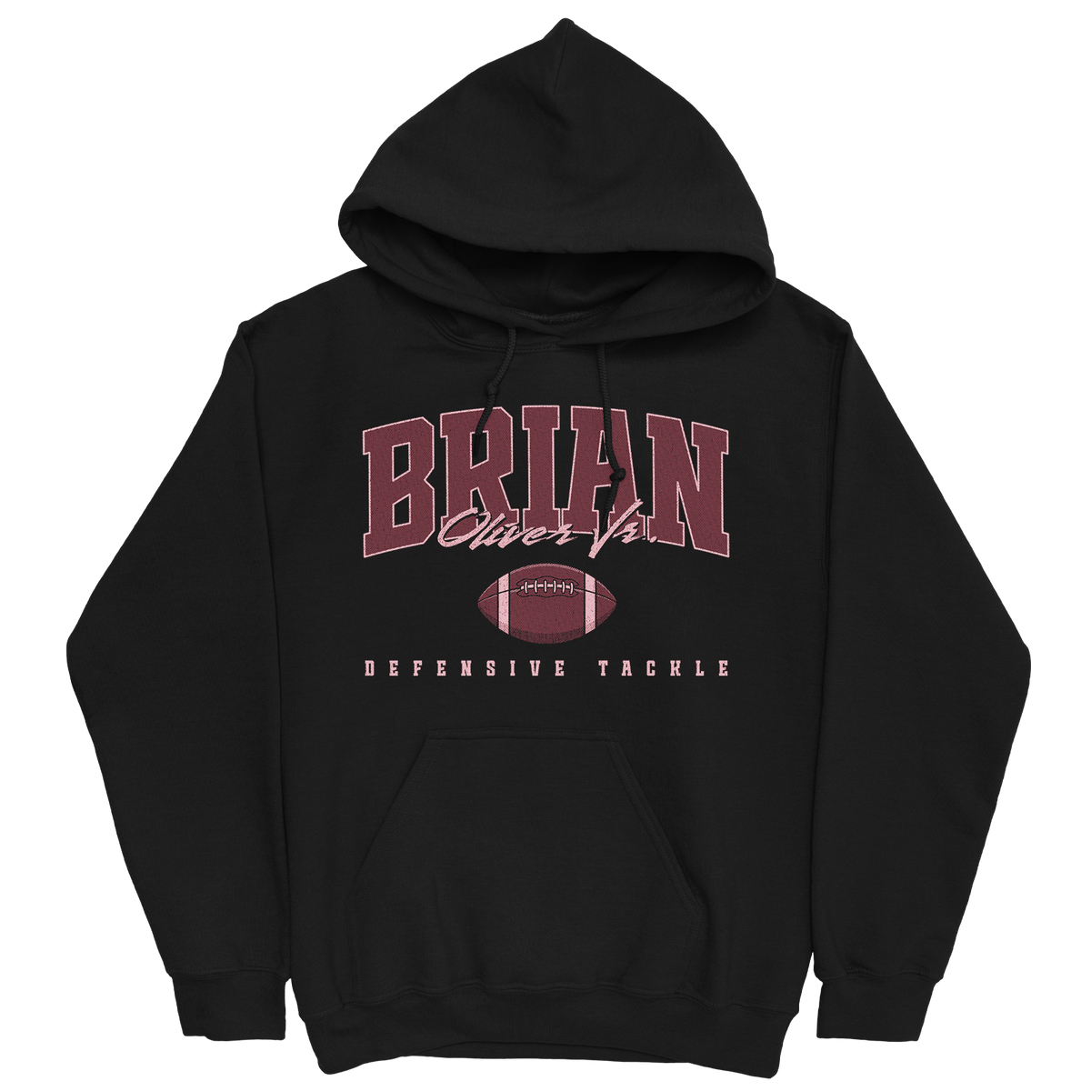 BRIAN OLIVER JR. RETRO BLACK HOODIE