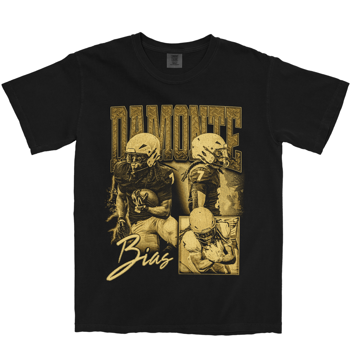 DAMONTE BIAS GRAPHIC BLACK TEE