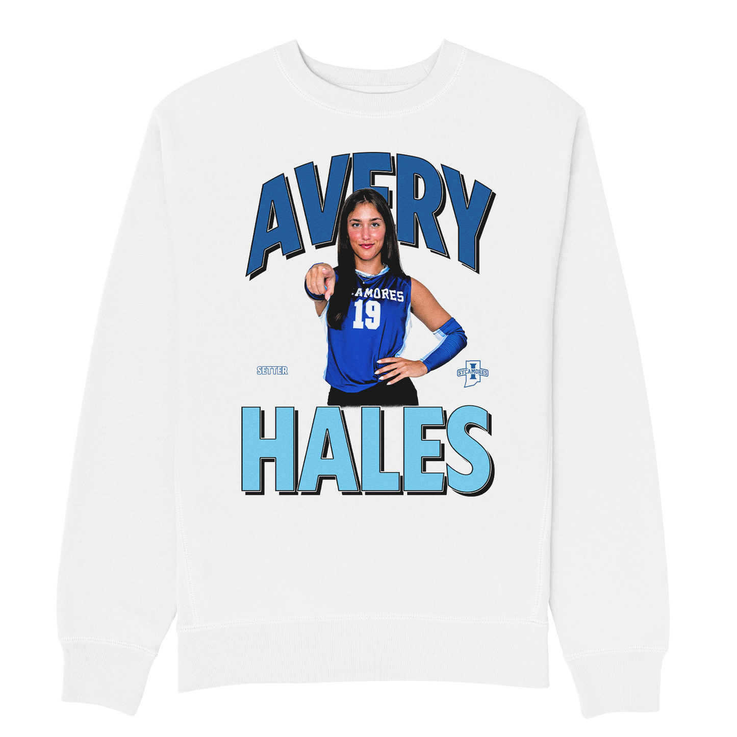 AVERY HALES WHITE HEAVYWEIGHT CREWNECK
