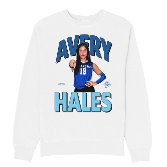 AVERY HALES WHITE HEAVYWEIGHT CREWNECK