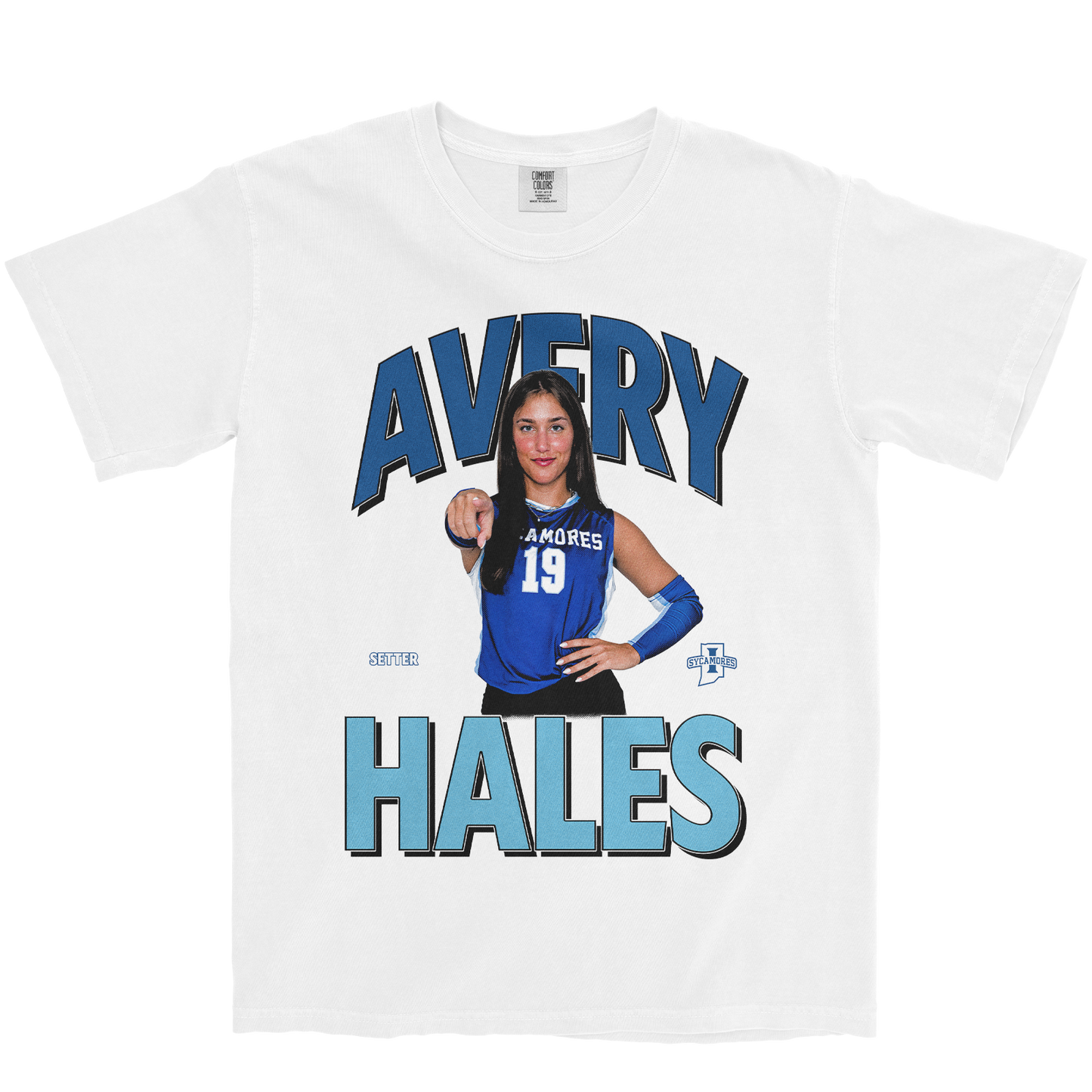 AVERY HALES RETRO WHITE TEE