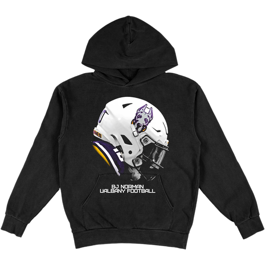 BJ NORMAN "HELMET" HEAVYWEIGHT BLACK HOODIE