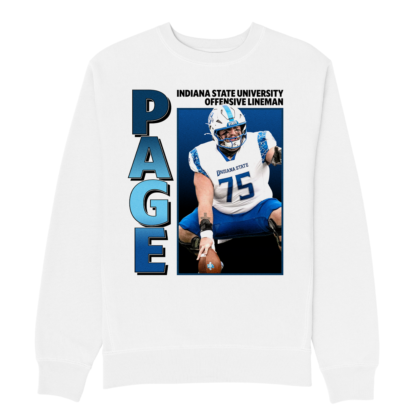 DREW PAGE WHITE HEAVYWEIGHT CREWNECK