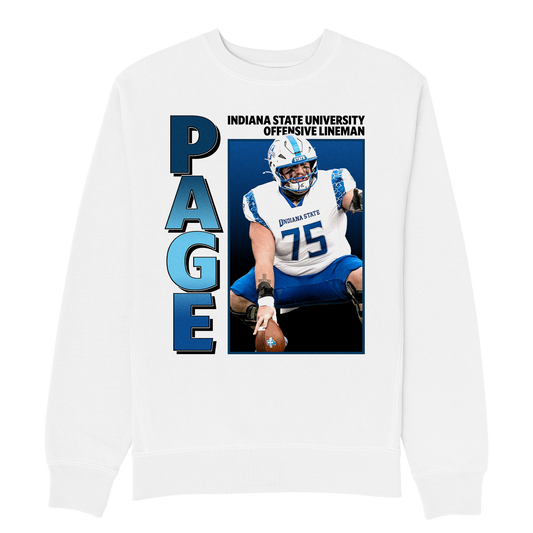 DREW PAGE WHITE HEAVYWEIGHT CREWNECK