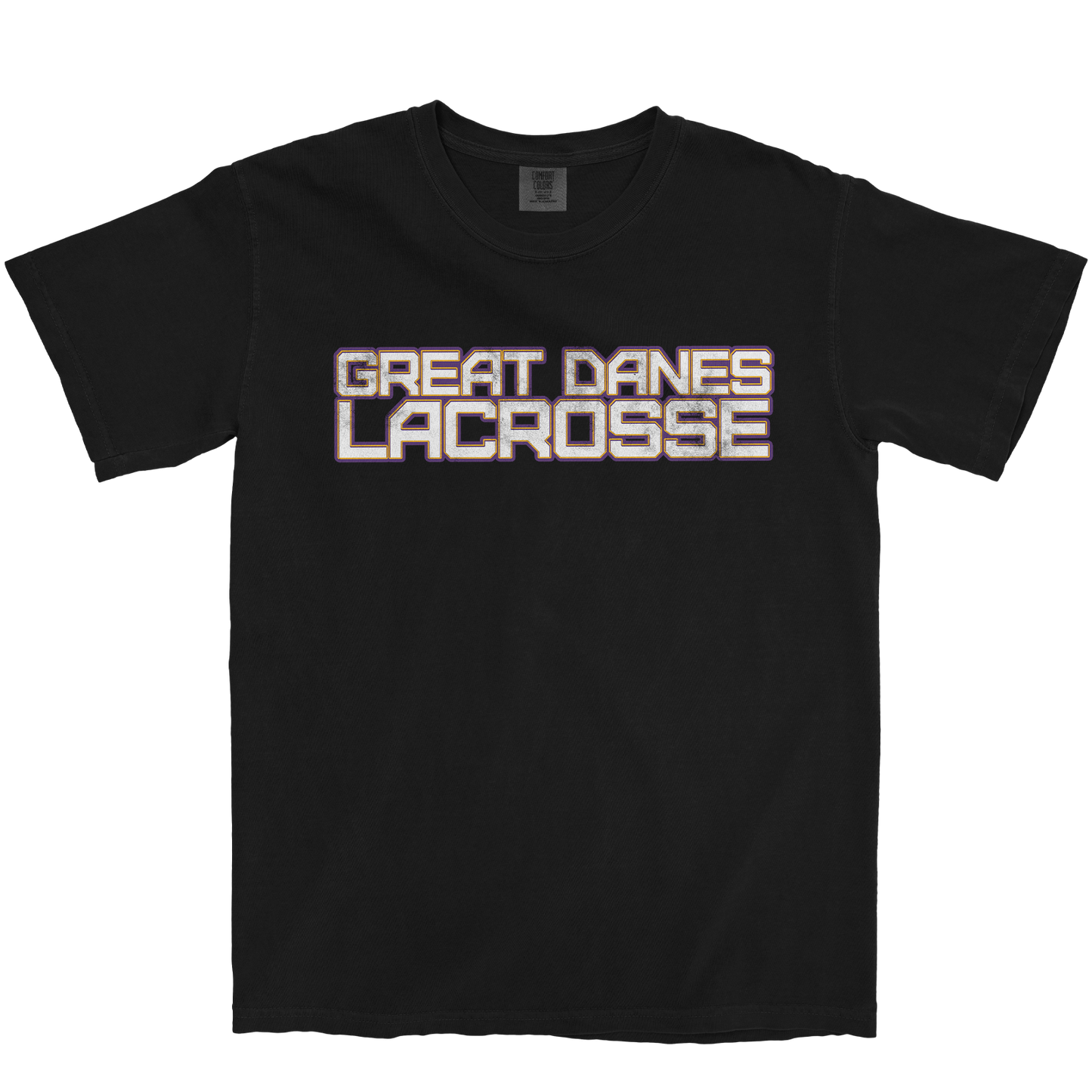 'GREAT DANES' UALBANY LACROSSE BLACK TEE