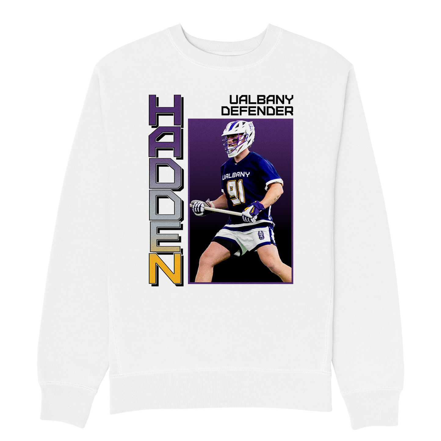JACK HADDEN RETRO WHITE HEAVYWEIGHT CREWNECK