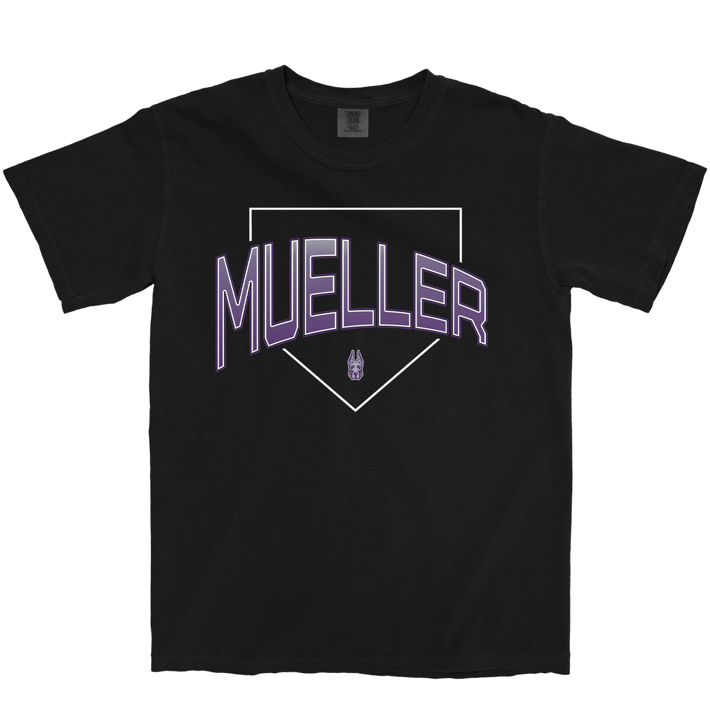 JAXON MUELLER 'PLATE' BLACK TEE