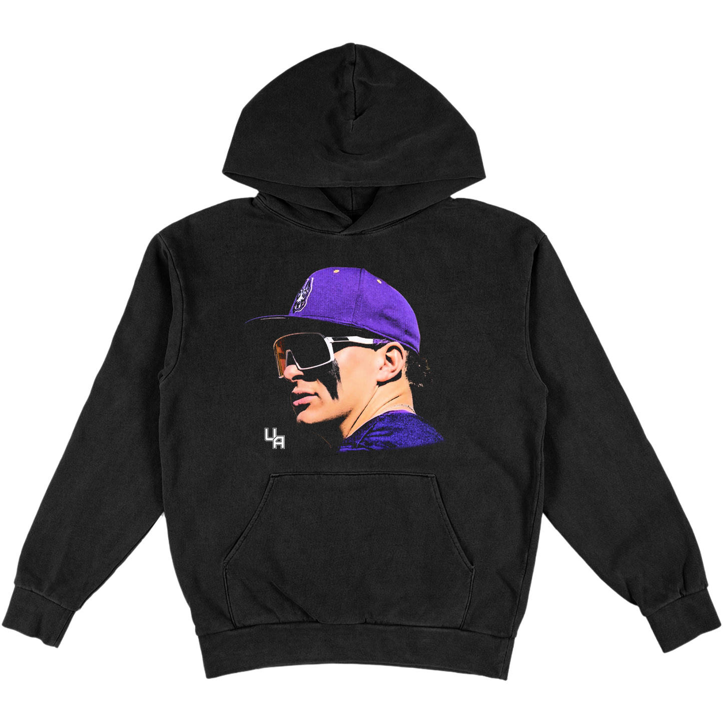 JAXON MUELLER PORTRAIT HEAVYWEIGHT BLACK HOODIE