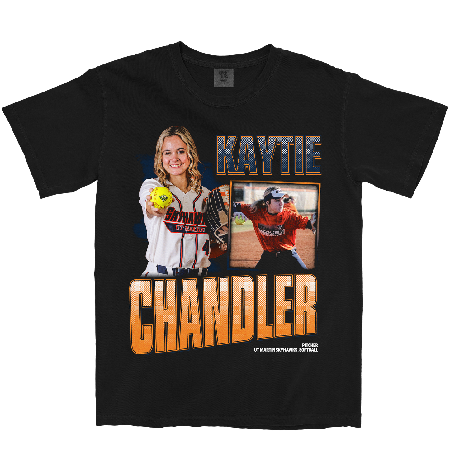KAYTIE CHANDLER GRAPHIC BLACK TEE