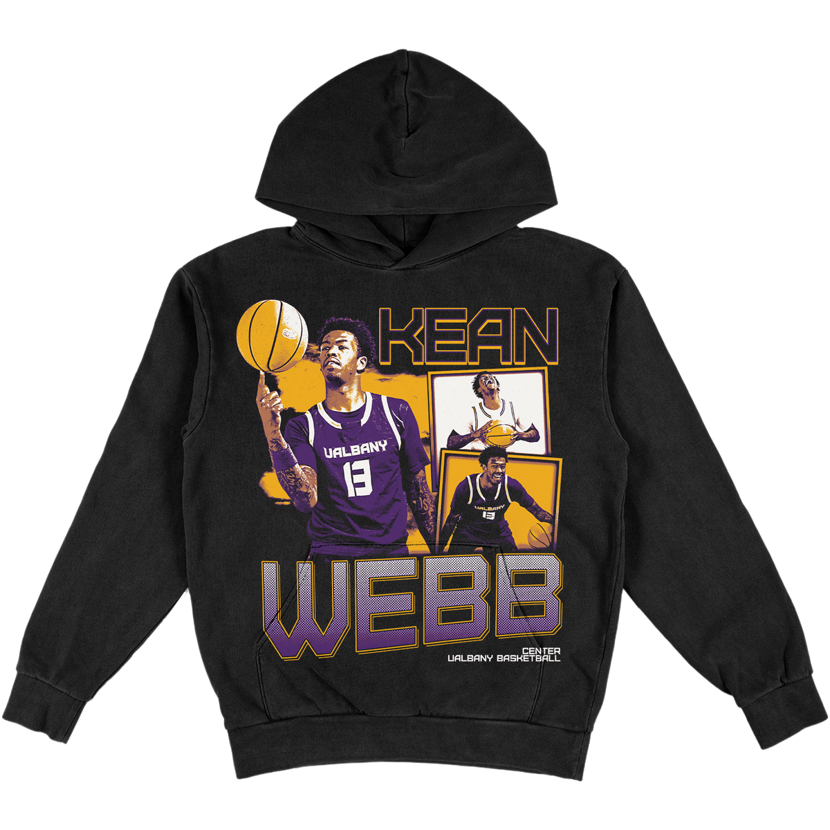 KEAN WEBB HEAVYWEIGHT GRAPHIC BLACK HOODIE
