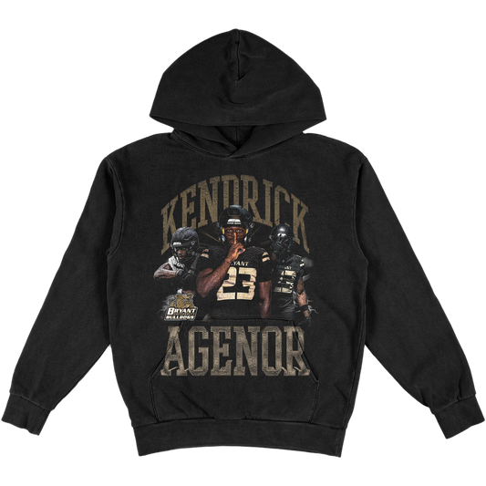 KENDRICK AGENOR HEAVYWEIGHT GRAPHIC BLACK HOODIE