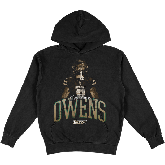 NATHAN OWENS HEAVYWEIGHT VINTAGE BLACK HOODIE
