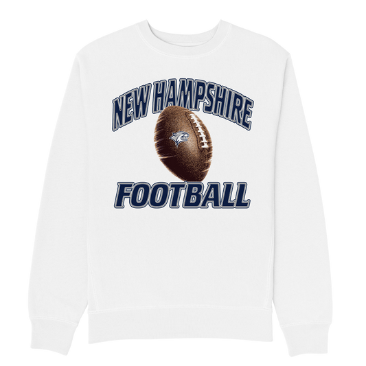 UNIVERSITY OF NEW HAMPSHIRE SPINNING FOOTBALL CREWNECK