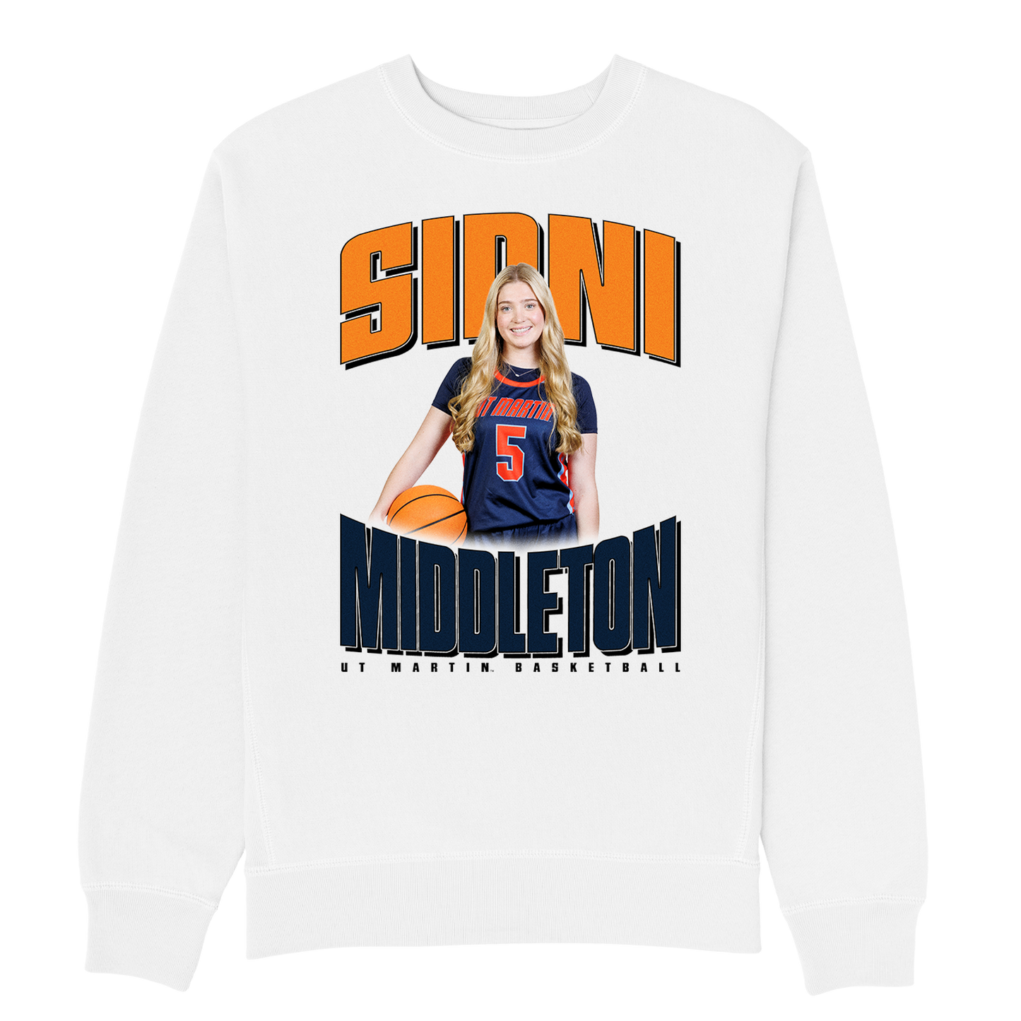 SIDNI MIDDLETON HEAVYWEIGHT WHITE CREWNECK