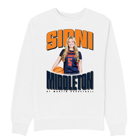 SIDNI MIDDLETON HEAVYWEIGHT WHITE CREWNECK