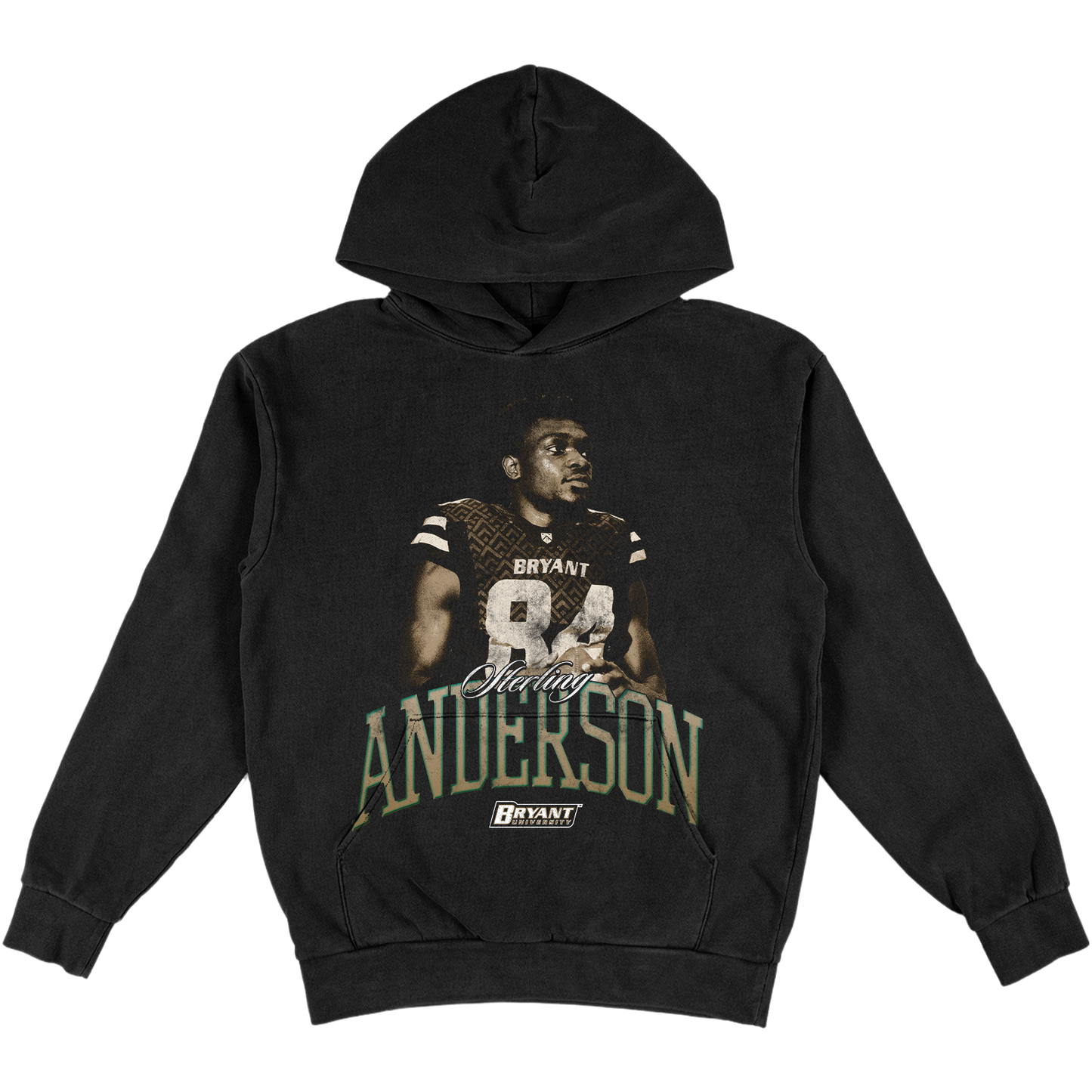 STERLING ANDERSON HEAVYWEIGHT VINTAGE BLACK HOODIE