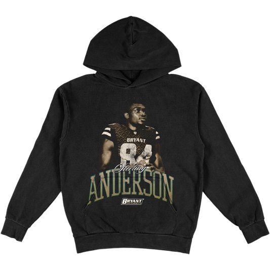 STERLING ANDERSON HEAVYWEIGHT VINTAGE BLACK HOODIE