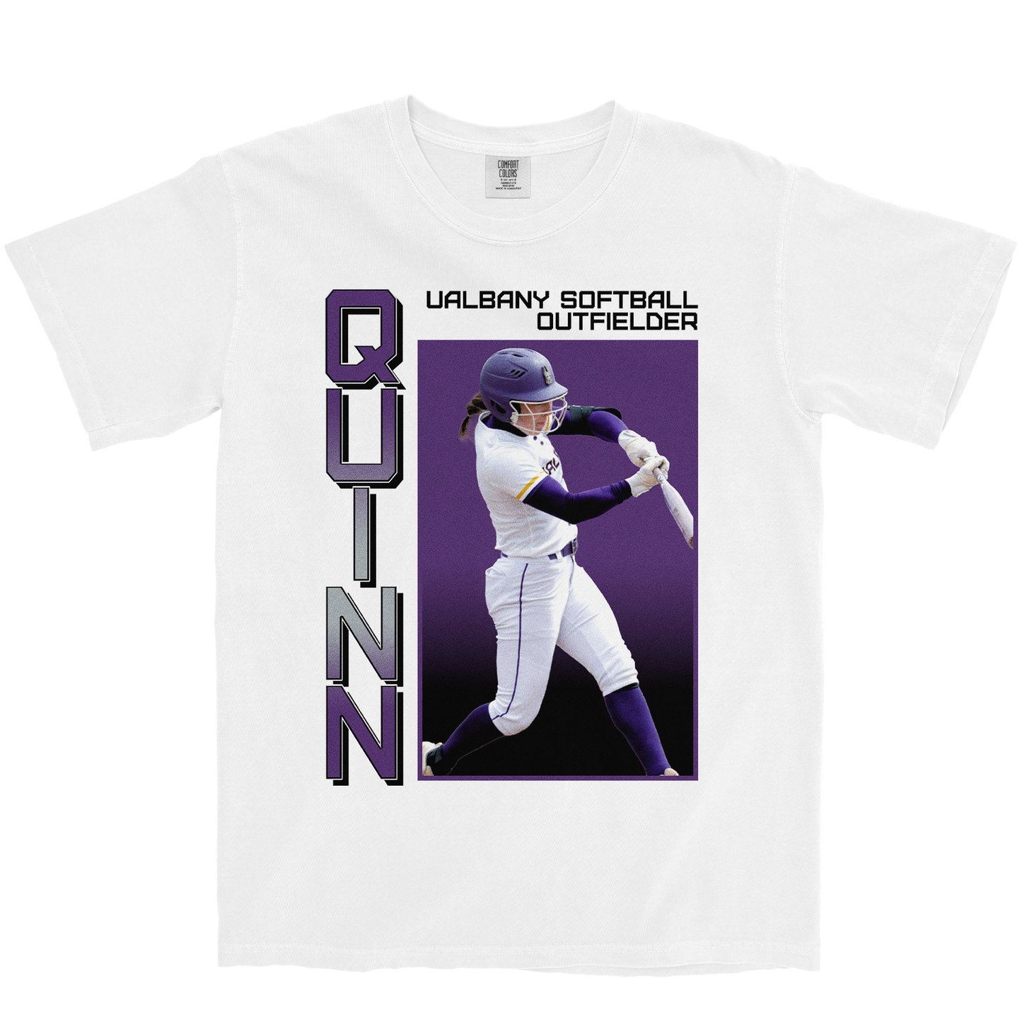 TAYLOR QUINN RETRO WHITE TEE