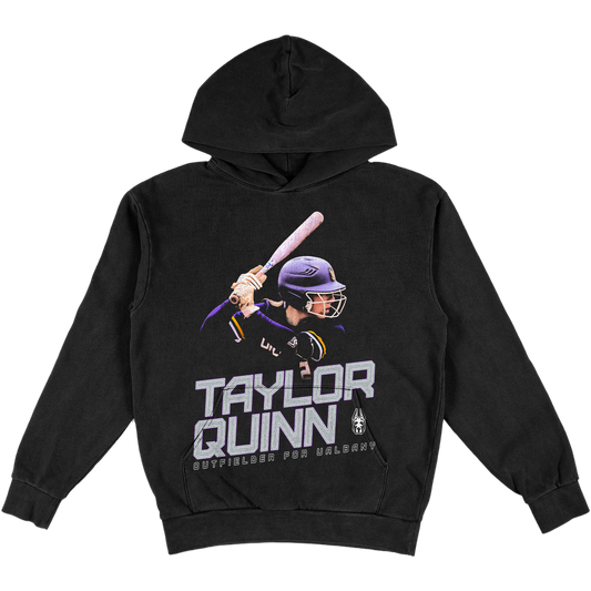 TAYLOR QUINN HEAVYWEIGHT BLACK HOODIE