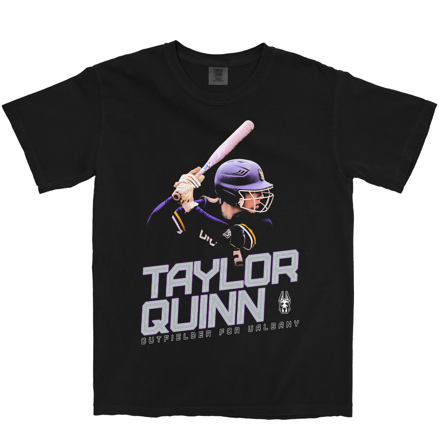TAYLOR QUINN VINTAGE BLACK TEE