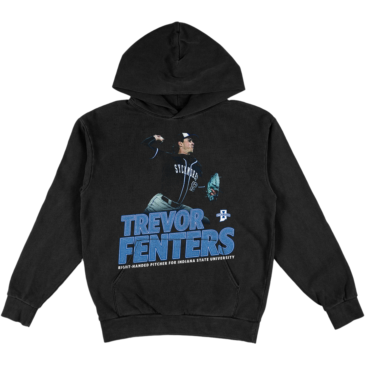 TREVOR FENTERS VINTAGE HEAVYWEIGHT BLACK HOODIE
