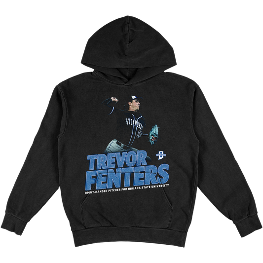 TREVOR FENTERS VINTAGE HEAVYWEIGHT BLACK HOODIE