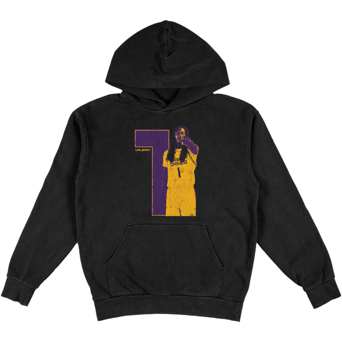 TYLER JONES '1' HEAVYWEIGHT BLACK HOODIE
