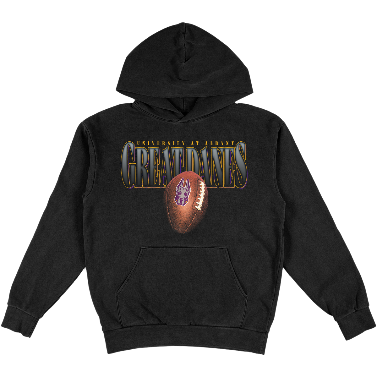 UALBANY FOOTBALL RETRO BLACK HOODIE